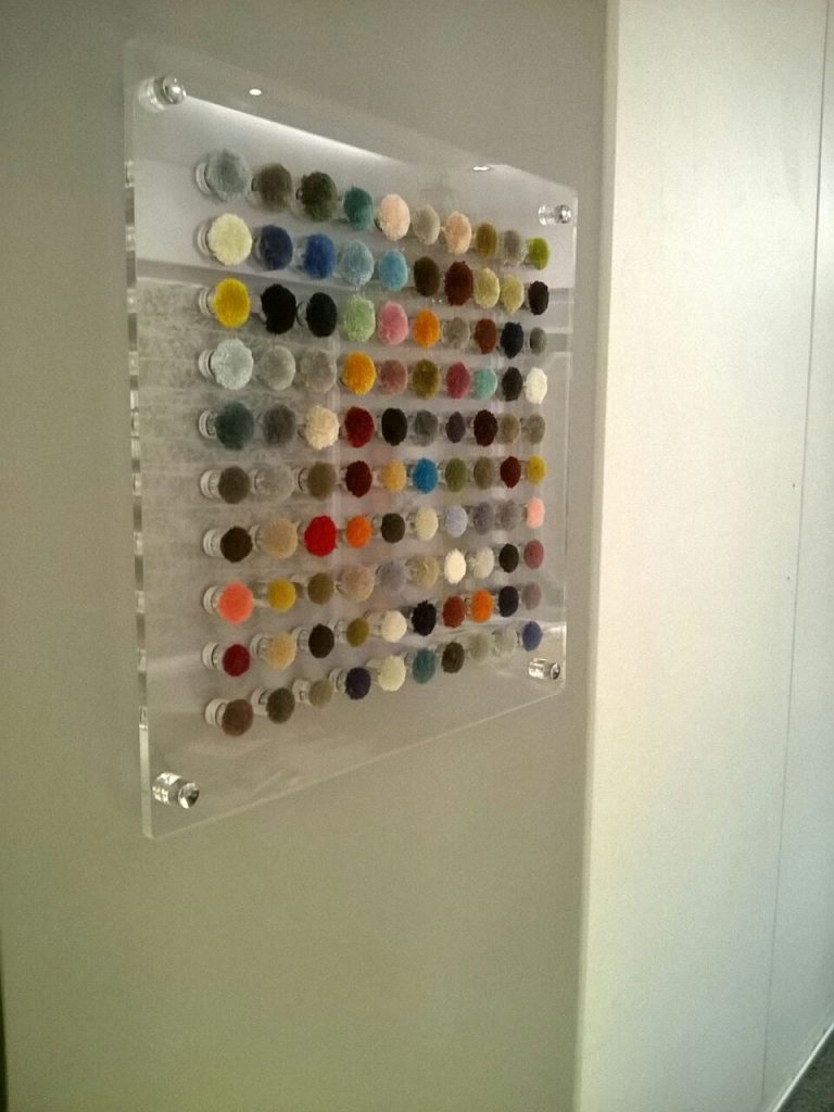 Halı Kartelası 10mm Şeffaf Lazer Kesimli Pleksi